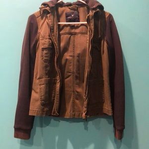 Vintage Navy Green Light Jean Jacket